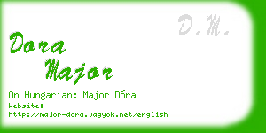 dora major business card