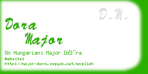 dora major business card